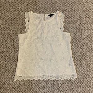 RW&Co white lace tank Xs